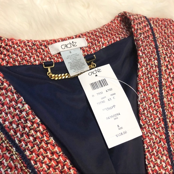 NEW Cache Tweed Wool Vest/ Waistcoat - Picture 5 of 6